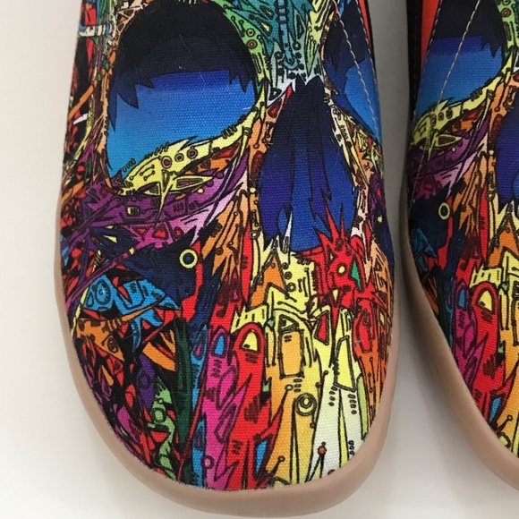 UIN No Body Artistic Slip-On Shoes Vibrant Loafers Women’s Size 10 - Picture 6 of 16